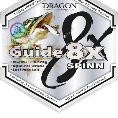 Dragon Guide 8X Spinn 0.20mm 17.2kg zielona- plecionka spinningowa