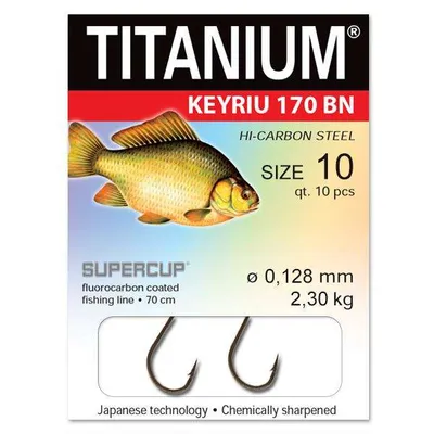 Haczyki z przyponem Titanium Keiryu 170 Pro Crucian