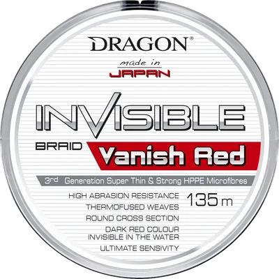 Dragon Invisible Vanish Red Momoi 0.18mm 17.5kg - plecionka wędkarska