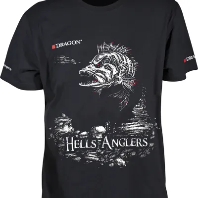 Koszulka wędkarska, T-shirt Dragon Hells Anglers - Okoń