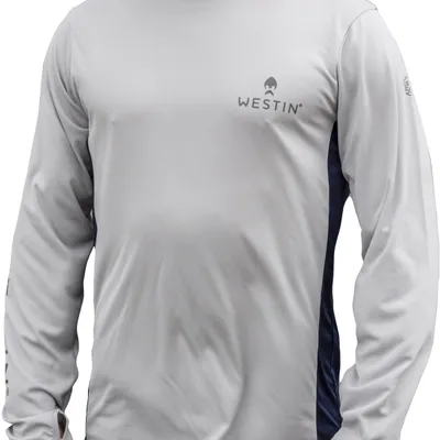 Westin Pro UPF Long Sleeve Grey/Navy Blue S - koszulka wędkarska