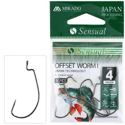 Haczyki Sensual Offset Worm Mikado