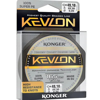 Plecionka 4-splotowa Konger Kevlon x4 Black 150m