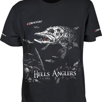 Koszulka wędkarska, T-shirt Dragon Hells Anglers - Szczupak