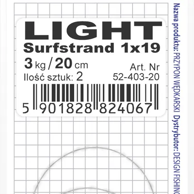 Przypon stalowy Dragon 1X7 Surfstrand A.F.W. LIGHT