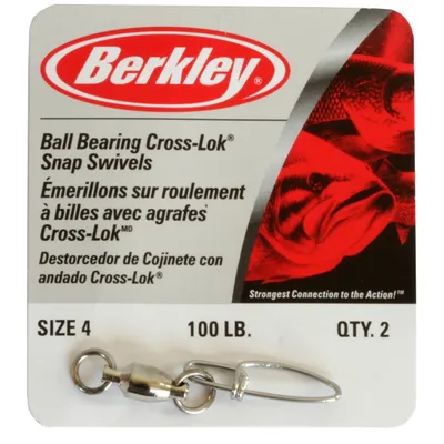 Krętliki łożyskowe z agrafkami Berkley McMahon Nickeled Ball Bearing Swivels