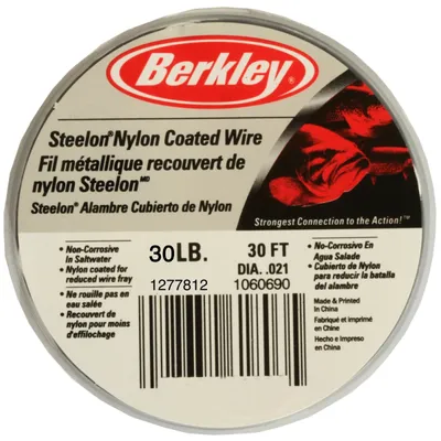 Linka stalowa pokryta nylonem Berkley McMahon Steelon Nylon Coated Wire 9m