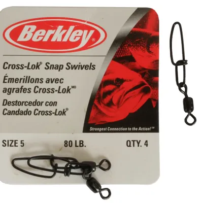 Agrafki z krętlikami Berkley McMahon Cross-Lok Snaps/Swivels