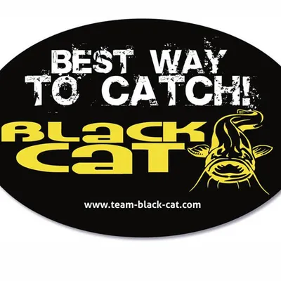 Naklejka Black Cat 'Best way to catch!" - 12x8cm