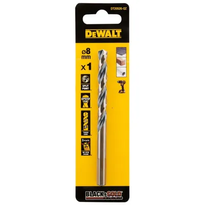 DT20526 DEWALT Wiertło do metalu BLACK&GOLD 8mm