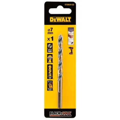 DT20524 DEWALT Wiertło do metalu BLACK&GOLD 7mm