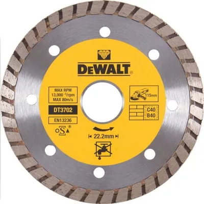 DT3722 DEWALT Tarcza diamentowa do granitu 180x2,4x7x22,2 TURBO