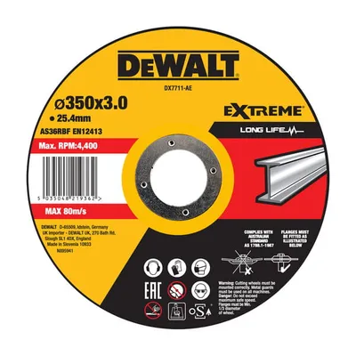 DX7711 DEWALT Tarcza do cięcia metalu 350X25.4X3 mm EXTREME®