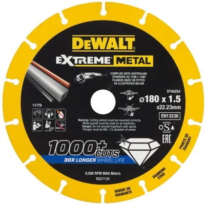 DEWALT DT40254 TARCZA EXTREME METAL 180x22.23x1.5mm