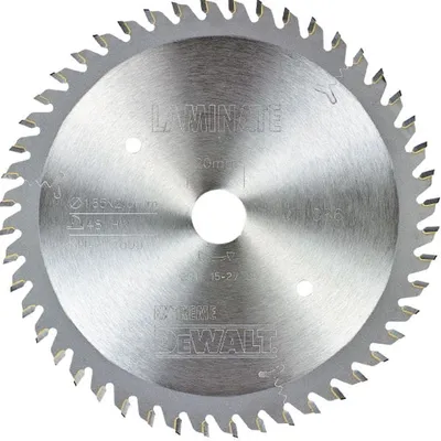 DT1086 DEWALT Tarcza Pilarska 165x20mm, 48 zęby TCG, bardzo dokładne cięcie, do laminatów