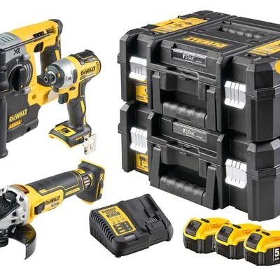 DEWALT DCK305P3T 18V XR Zestaw COMBO DCF887 + DCH273 + DCG405