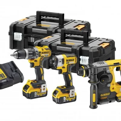 DCK368P3T DEWALT 18 V zestaw COMBO DCH273, DCD796, DCF887, 3xDCB184, DCB115, 2xTSTAK II