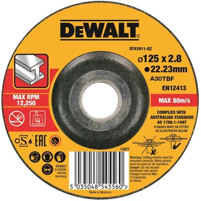 DT43911 DEWALT Tarcza do cięcia stali 125mm x 3.0mm