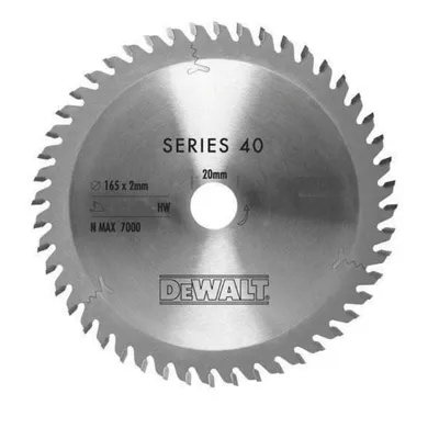 DT1088 DEWALT Tarcza Pilarska 165x20mm, 54 zęby TCG, bardzo dokładne cięcie, do aluminium i plastiku