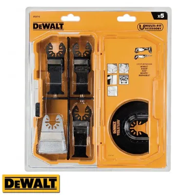 DT20715 DEWALT 5 cz. zestaw brzeszczotów do cięcia drewna, drewna z gwoździami, płyt G-K i PCV