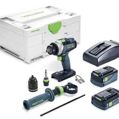 Festool Akumulatorowa wiertarko-wkrętarka udarowa QUADRIVE TPC 18/4 5,0/4,0 I-Plus