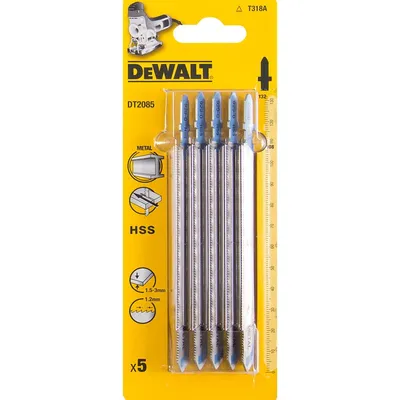 DT2085 DEWALT brzeszczoty do metalu dł. całkowita 132 mm, podziałka zębów 1.2 mm, maks. głęb. cięcia 65 mm