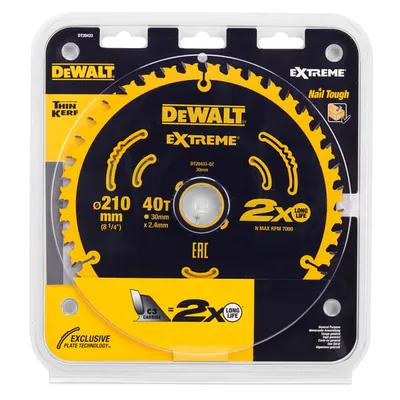 DEWALT DT20433 Tarcza pilarska 210x30/40 zęb