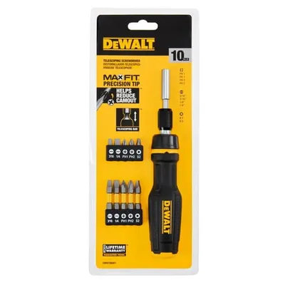 DEWALT DWHT68001-0 wkętak teleskopowy z bitami 10szt.