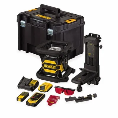 DEWALT DCE080D1RS Czerwony laser obrotowy z Bluetooth® 600m 1x2.0Ah 18V , Walizka TsTak akcesoria