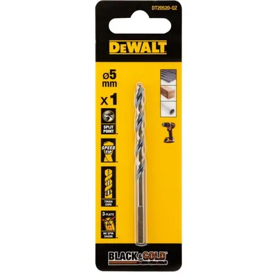 DT20520 DEWALT Wiertło do metalu BLACK&GOLD 5mm