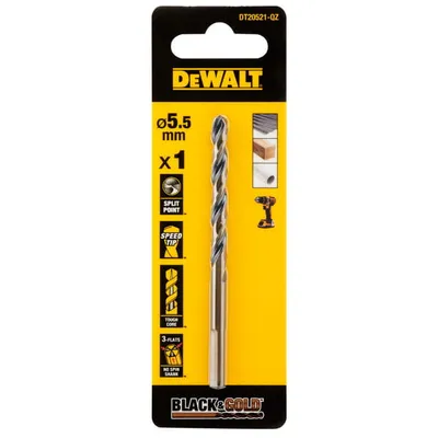 DT20521 DEWALT Wiertło do metalu BLACK&GOLD 5.5mm