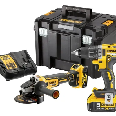 DCK2020P2T DEWALT Zestaw COMBO 18V DCD791 DCG405 2x5Ah Walizka TsTAK