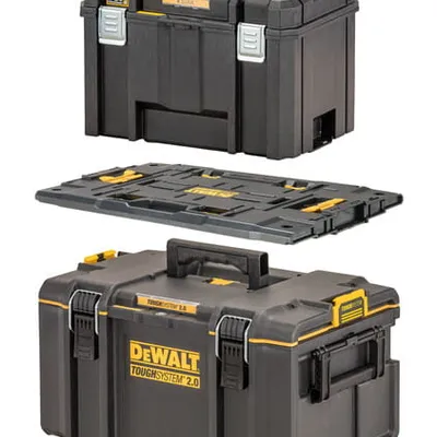 DWST08017-9 DEWALT TOUGHSYSTEM Zestaw Skrzynia ToughSystem + Adapter + Skrzynia TsTak