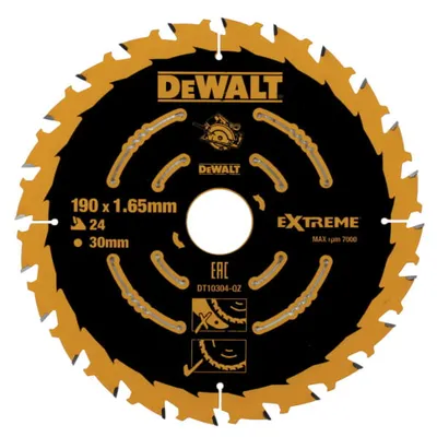 DT10304 DEWALT Tarcza Pilarska 190 x 30 mm, 24 zęby