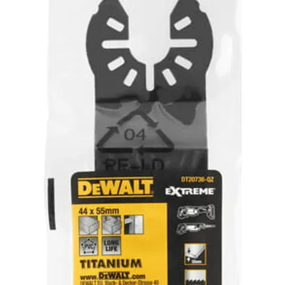 DT20736 DEWALT Brzeszczot Multitool Do cięcia drewna/metalu 44x55mm. Min zamówieniowe 25 szt.