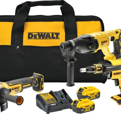 DCK304P2 DEWALT 18V XR zestaw DCH133+DCG405+DCF620 2 x 5Ah