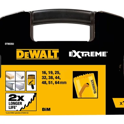 DT90350 DEWALT Otwornice-Zestaw BIM uniwersalny, 13 szt..