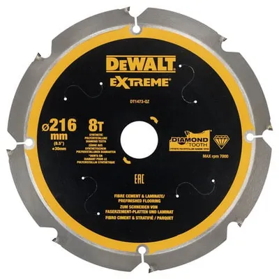 DEWALT DT1473 Tarcza pilarskie do włóknocementu 216x30mm x8T