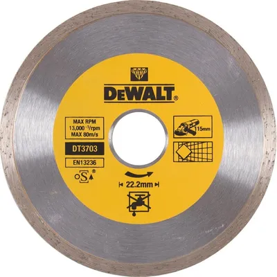 DT3714 DEWALT Tarcza diamentowa do płytek ceramicznych 110x1,6x5x20 ciągła do DWC410