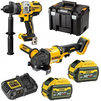 DEWALT DCK2016T2T 18V XR Zestaw combo DCD999, DCG418, 2 x 6Ah, ładowarka