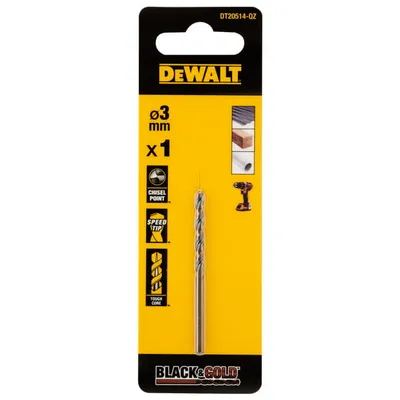 DT20514 DEWALT Wiertło do metalu BLACK&GOLD 3mm