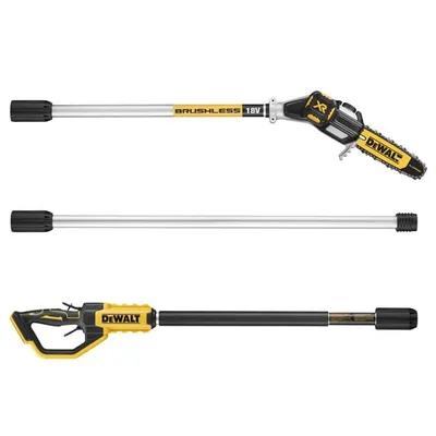 DEWALT DCMPS567N DEWALT System aku 18 V 18V XR Piła na wysięgniku, do 4.5m zasięgu, 20cm prowadnica, bez ładowarki i akumulatorów