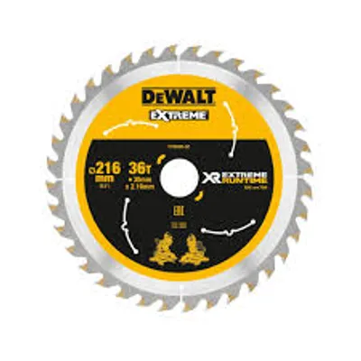 DEWALT DT99569 XR FlexVolt Tarcze pilarskie do pilarki tarczowej 216mm x 30mm 36T; Cięcie poprzeczne