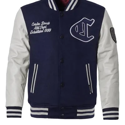 CORDON TEAM JACKET NAVY WHITE - legendarna męska kurtka typu college