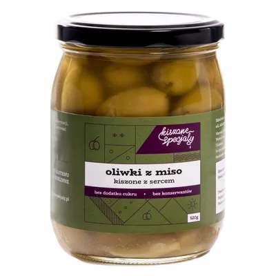 Kiszone oliwki z pastą Miso 520g