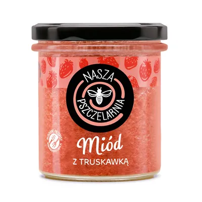 Miód z truskawką 420g