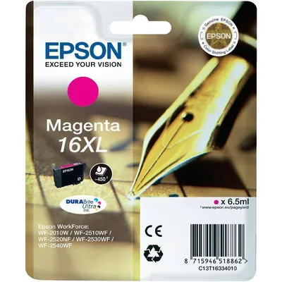 Tusz oryginalny EPSON T1633 C13T16334012 Magenta  6,5 ml