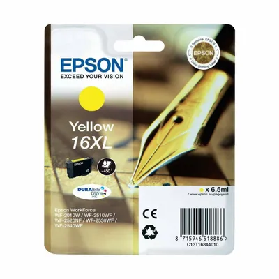 Tusz oryginalny EPSON T1634 C13T16344012 Yellow  6,5 ml