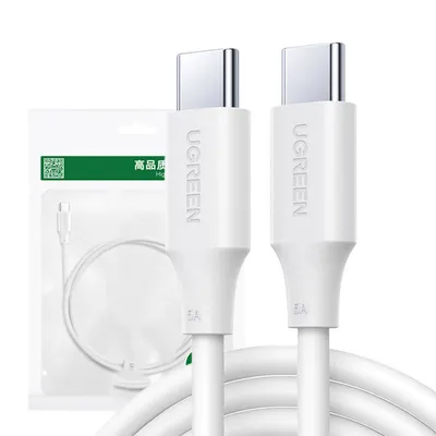 Kabel USB-C do USB-C UGREEN 15171 0.5m (biały)