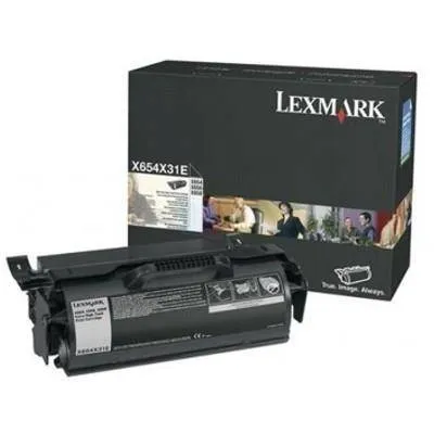 Toner oryginalny LEXMARK X654X31E Czarny 36000 stron